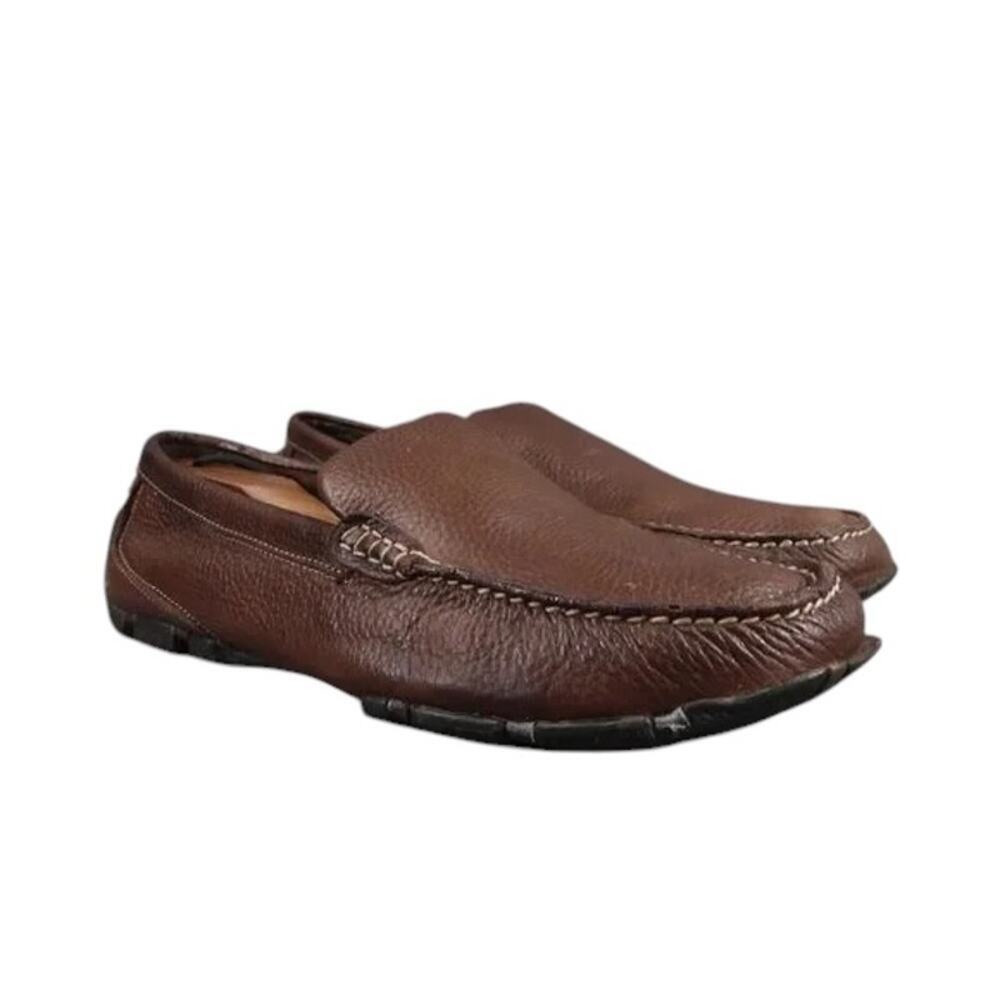 Bass Shoes Mens 11 Slip On Driving Loafers Brown Leather Classic Cristo Comfort